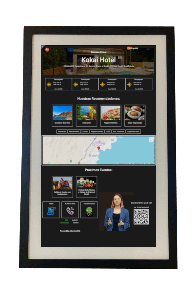 Tablet para publicidad en hoteles